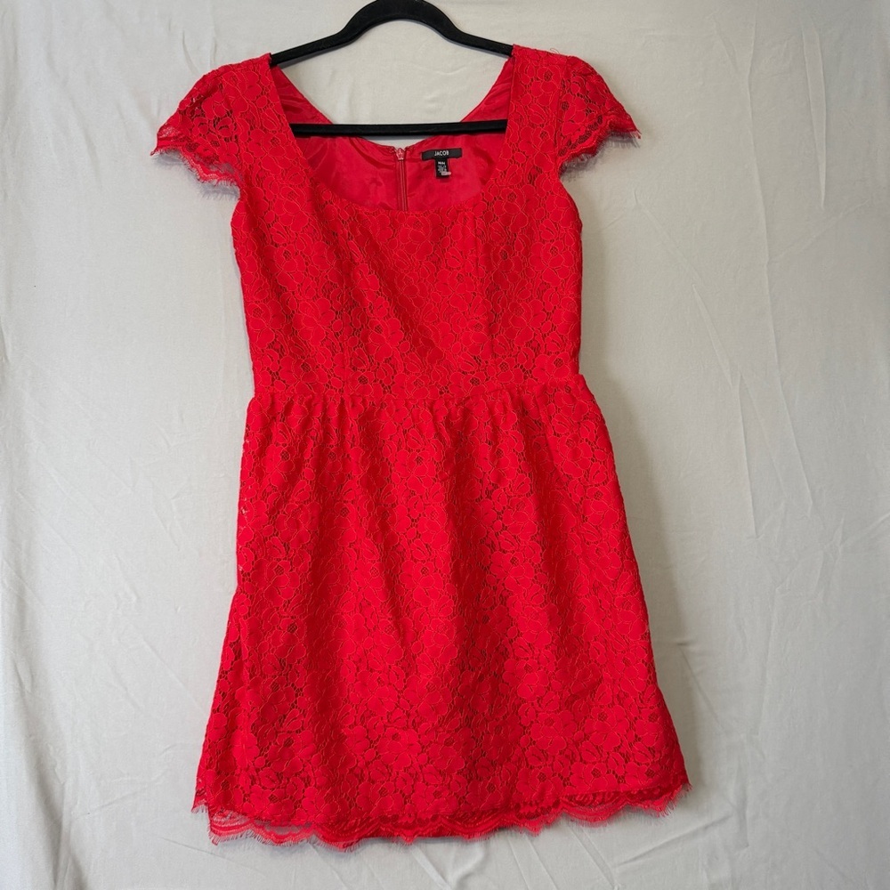 Jacob Red Lace Mini Dress